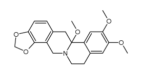 6a,8,9-trimethoxy-6,11,12,14-tetrahydro-6aH-[1,3]dioxolo[4,5-h]isoquino[2,1-b]isoquinoline Structure