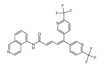 (E)-N-(isoquinolin-5-yl)-5,5-bis(6-trifluoromethyl-3-pyridyl)-2,4-pentadinenamide Structure