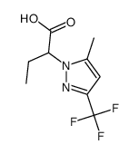 2-[5-Methyl-3-(trifluoromethyl)-1H-pyrazol-1-yl]butanoic acid结构式