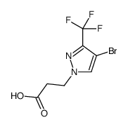 3-[4-Bromo-3-(trifluoromethyl)-1H-pyrazol-1-yl]propanoic acid结构式