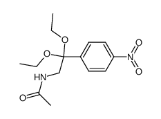 N-(β,β-diethoxy-4-nitro-phenethyl)-acetamide结构式