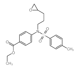 Benzoic acid,4-[[(4-methylphenyl)sulfonyl][3-(2-oxiranyl)propyl]amino]-, ethyl ester Structure