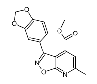 methyl 3-(benzo[d][1,3]dioxol-5-yl)-6-methylisoxazolo[5,4-b]pyridine-4-carboxylate结构式
