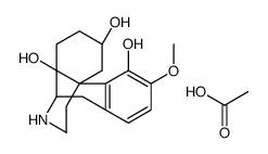 3-methoxy-5,6,7,8,9,10-hexahydro-8aH-9,4b-(epiminoethano)phenanthrene-4,6,8a-triol acetate结构式