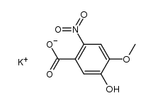 2-nitro-5-hydroxy-4-methoxy-benzoic acid potassium salt结构式