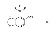 potassium trifluoro(5-hydroxybenzo[d][1,3]dioxol-4-yl)borate结构式