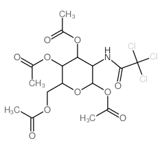 b-D-Glucopyranose,2-deoxy-2-[(trichloroacetyl)amino]-, 1,3,4,6-tetraacetate (9CI)结构式