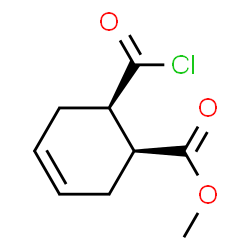 3-Cyclohexene-1-carboxylic acid, 6-(chlorocarbonyl)-, methyl ester, (1S-cis)- (9CI) Structure