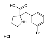2-[(3-溴苯基)甲基]-l-脯氨酸盐酸盐结构式