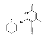 piperidinium 3-cyano-1,6-dihydro-4-methyl-6-oxo-2-pyridinolate Structure