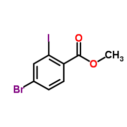 Methyl 4-bromo-2-iodobenzoate structure