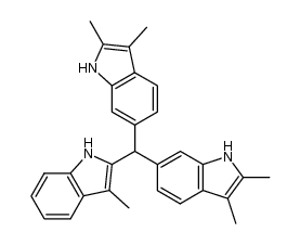 bis(2,3-dimethylindol-6-yl)(3-methylindol-2-yl)methan Structure