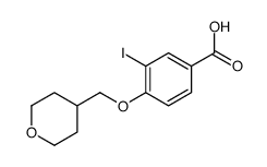 3-iodo-4-(oxan-4-ylmethoxy)benzoic acid Structure