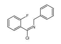 N-benzyl-2-fluorobenzenecarboximidoyl chloride Structure