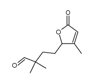 2,2-dimethyl-4-(3-methyl-5-oxo-2,5-dihydrofuran-2-yl)butanal结构式