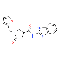 N-(1,3-dihydro-2H-benzimidazol-2-ylidene)-1-(furan-2-ylmethyl)-5-oxopyrrolidine-3-carboxamide结构式