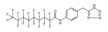 2,2,3,3,4,4,5,5,6,6,7,7,8,8,9,9,9-heptadecafluoro-N-[4-(1H-tetrazol-5-ylmethyl)phenyl]nonanamide结构式