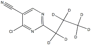 4-Chloro-5-cyano-2-(n-propyl-d7)-pyrimidine结构式