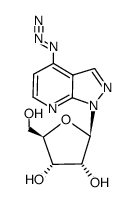 4-Azido-1-β-D-ribofuranosylpyrazolo(3,4-b)pyridine结构式