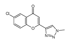 6-chloro-2-(1-methyltriazol-4-yl)chromen-4-one结构式