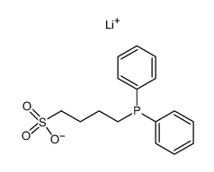 1-lithium sulfonato-4-diphenylphosphino-butane结构式