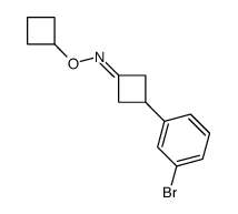 3-(3-bromophenyl)-N-cyclobutyloxycyclobutan-1-imine结构式