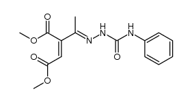 dimethyl 2-(1-(2-(phenylcarbamoyl)hydrazono)ethyl)but-2-enedioate Structure
