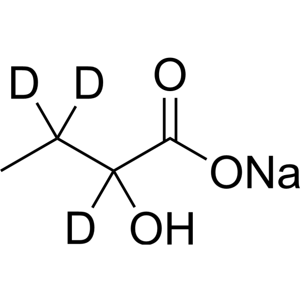 Sodium 2-hydroxybutanoate-d3结构式