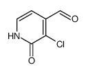 3-chloro-2-oxo-1H-pyridine-4-carbaldehyde结构式