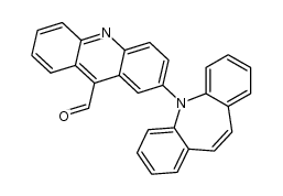 2-(5H-dibenzo[b,f]azepin-5-yl)-acridine-9-carbaldehyde Structure