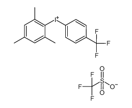 [4-(Trifluoromethyl)phenyl](2,4,6-trimethylphenyl)iodonium Trifluoromethanesulfonate Structure