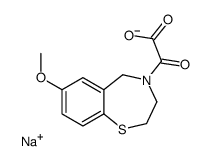 sodium,2-(7-methoxy-3,5-dihydro-2H-1,4-benzothiazepin-4-yl)-2-oxoacetate结构式