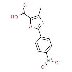 4-METHYL-2-(4-NITROPHENYL)OXAZOLE-5-CARBOXYLICACID Structure