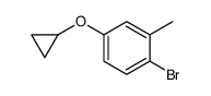1-bromo-4-cyclopropyloxy-2-methylbenzene结构式