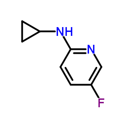 N-Cyclopropyl-5-fluoro-2-pyridinamine结构式