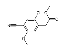 methyl (2-chloro-4-cyano-5-methoxyphenyl)acetate结构式