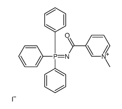 Pyridinium, 1-methyl-3-(((triphenylphosphoranylidene)amino)carbonyl)-,iodide structure