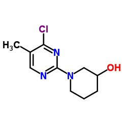 1-(4-Chloro-5-methyl-2-pyrimidinyl)-3-piperidinol Structure