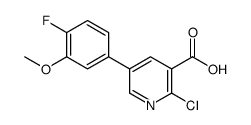 2-chloro-5-(4-fluoro-3-methoxyphenyl)pyridine-3-carboxylic acid结构式