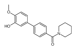 [4-(3-hydroxy-4-methoxyphenyl)phenyl]-piperidin-1-ylmethanone Structure