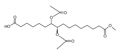 methyl (9RS,10SR)-9,10-diacetoxy-15-carboxypentadecanoate结构式