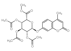4-Methylumbelliferyl2,3,4-tri-O-acetyl-a-L-idopyranosiduronicacidmethylester结构式