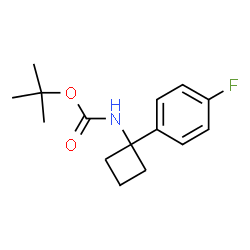 叔丁基(1-(4-氟苯基)环丁基)氨基甲酸酯结构式