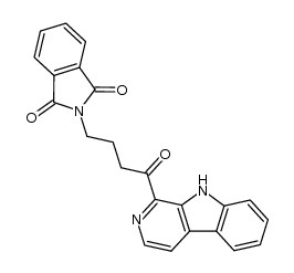 2-(4-oxo-4-(9H-pyrido[3,4-b]indol-1-yl)butyl)isoindoline-1,3-dione结构式
