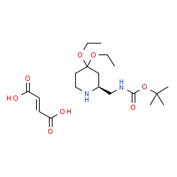 (S)-(-)-2-(Boc-aminomethyl)-4,4-diethoxypiperidine fumarate structure