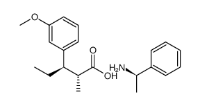 (R),(R)-3-(3-methoxy-phenyl)-2-methyl-pentanoic acid (R)-(+)-α-methylbenzylamine salt结构式