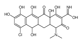 7-Chloro-4-(dimethylamino)-1,4,4a,5,5a,6,11,12a-octahydro-3,6,9,10,12,12a-hexahydroxy-1,11-dioxo-2-naphthacenecarboxamide structure