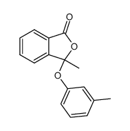 3-methyl-3-(m-tolyloxy)isobenzofuran-1(3H)-one结构式
