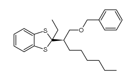 (R)-2-(1-(benzyloxy)octan-2-yl)-2-ethylbenzo[d][1,3]dithiole Structure