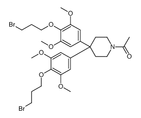 1-[4,4-bis[4-(3-bromopropoxy)-3,5-dimethoxyphenyl]piperidin-1-yl]ethanone Structure